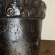 Studded leather wastepaper basket Arts & Crafts 1920 popular art