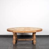 Vallauris wooden and ceramic coffee table