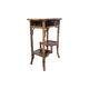 Antique Victorian Bamboo Side Table With Chinoiserie Lacquer Finish, late 1