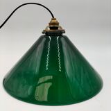 Old green opaline lamp