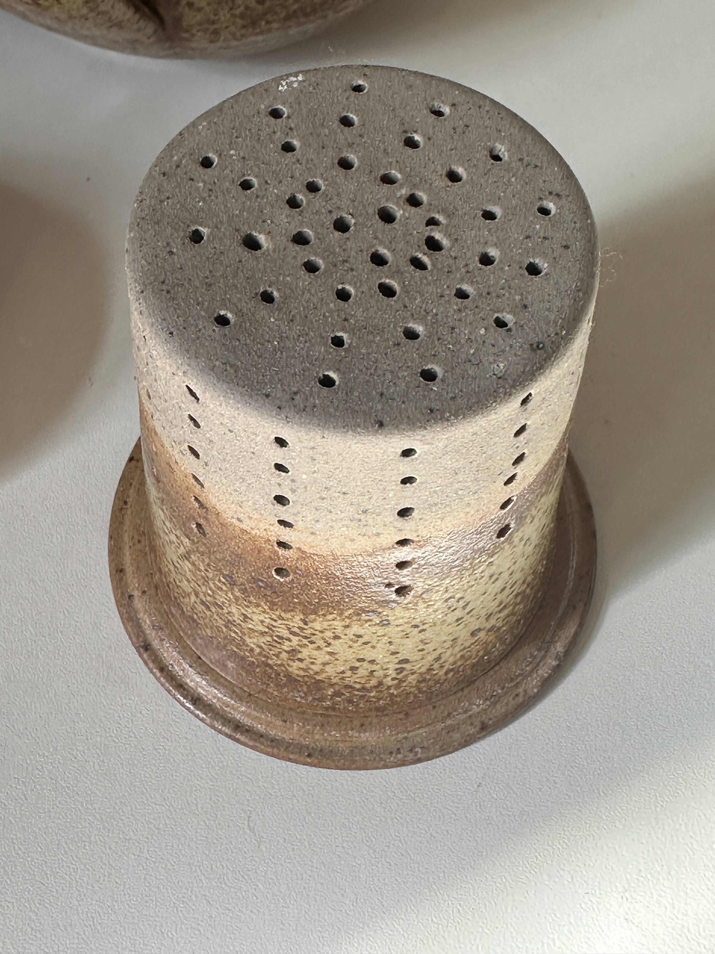 Vintage 60s signed stoneware teapot