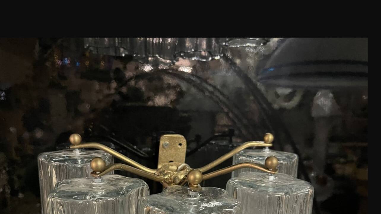 Murano Glass Tronchi Sconces Set of 8 1970’s