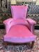 Louis XVI style bergère in pink velvet