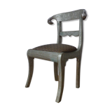 Vintage silver metal chair