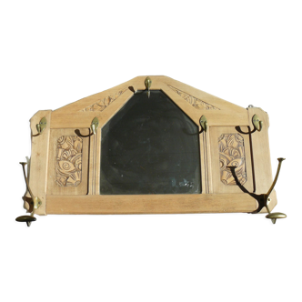 Art Deco mirror coat rack