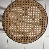 Cane seat stool