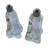 Paire de pieds de lampe en cristal