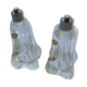 Paire de pieds de lampe en cristal
