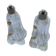 Paire de pieds de lampe en cristal