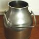 Old stainless steel milk can