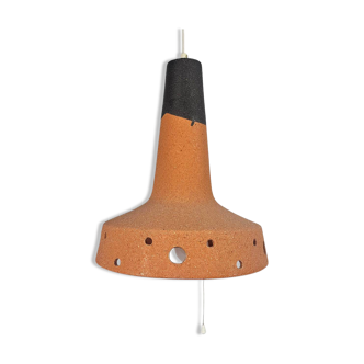 Vintage pendant lamp - ceramic - Fat Lava - pull switch - West Germany - 70