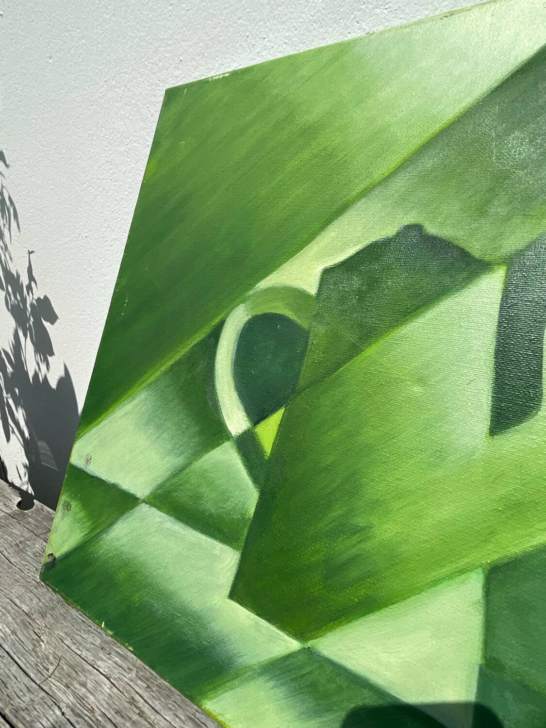 Cubist still life oil on canvas