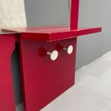 Vintage Wall-Mounted Coat Rack with Mirror and Drawer, 1960s, Czechoslovaki