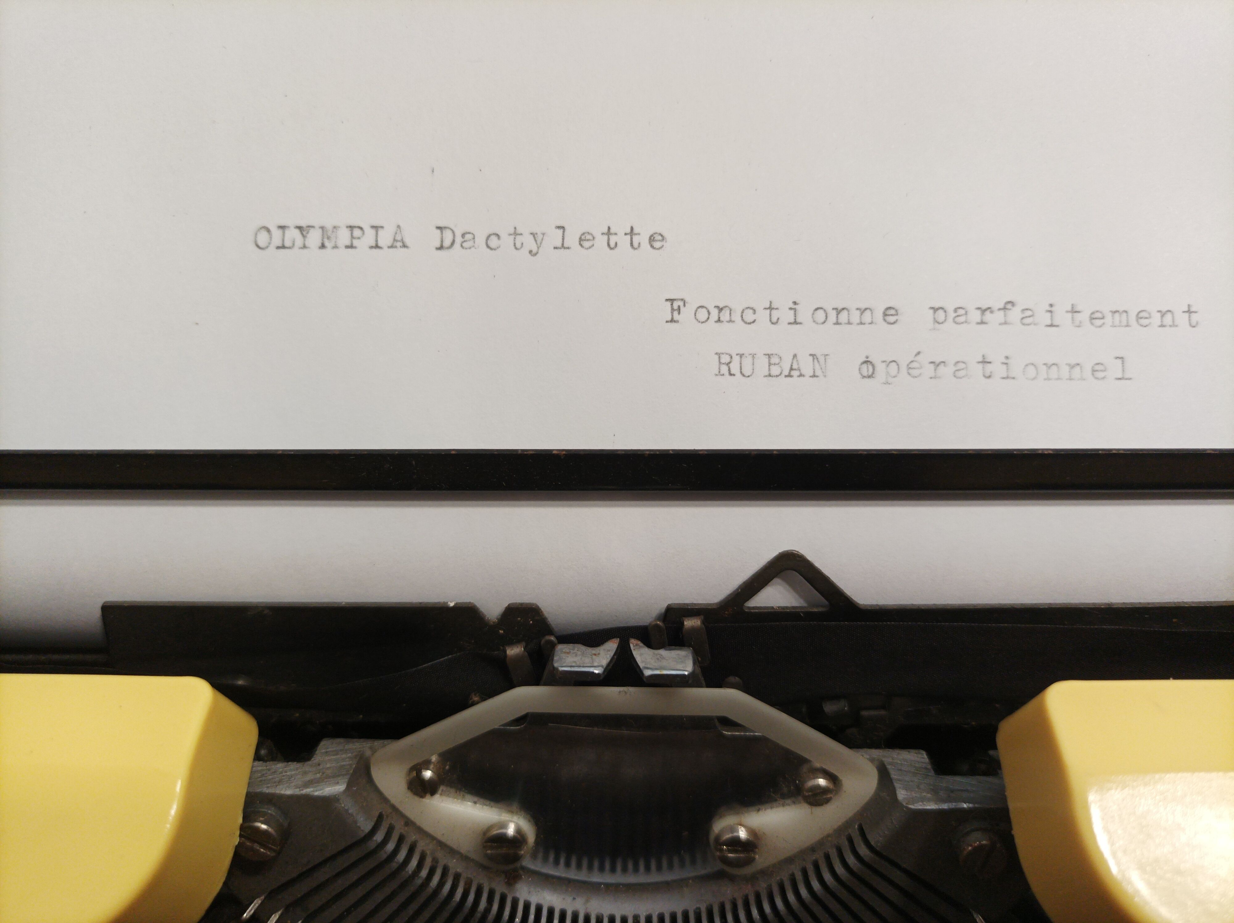 Olympia Typewriter Straw Yellow (Rare)