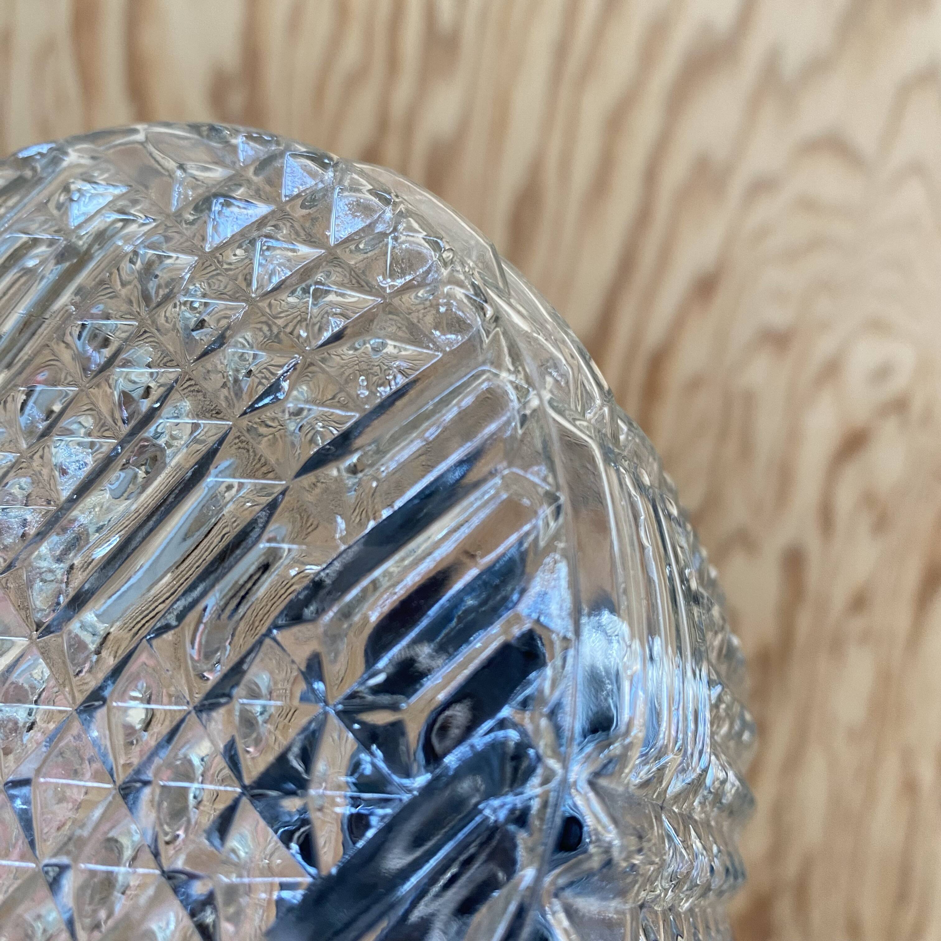 Vintage 1960s moulded pressed glass wall light