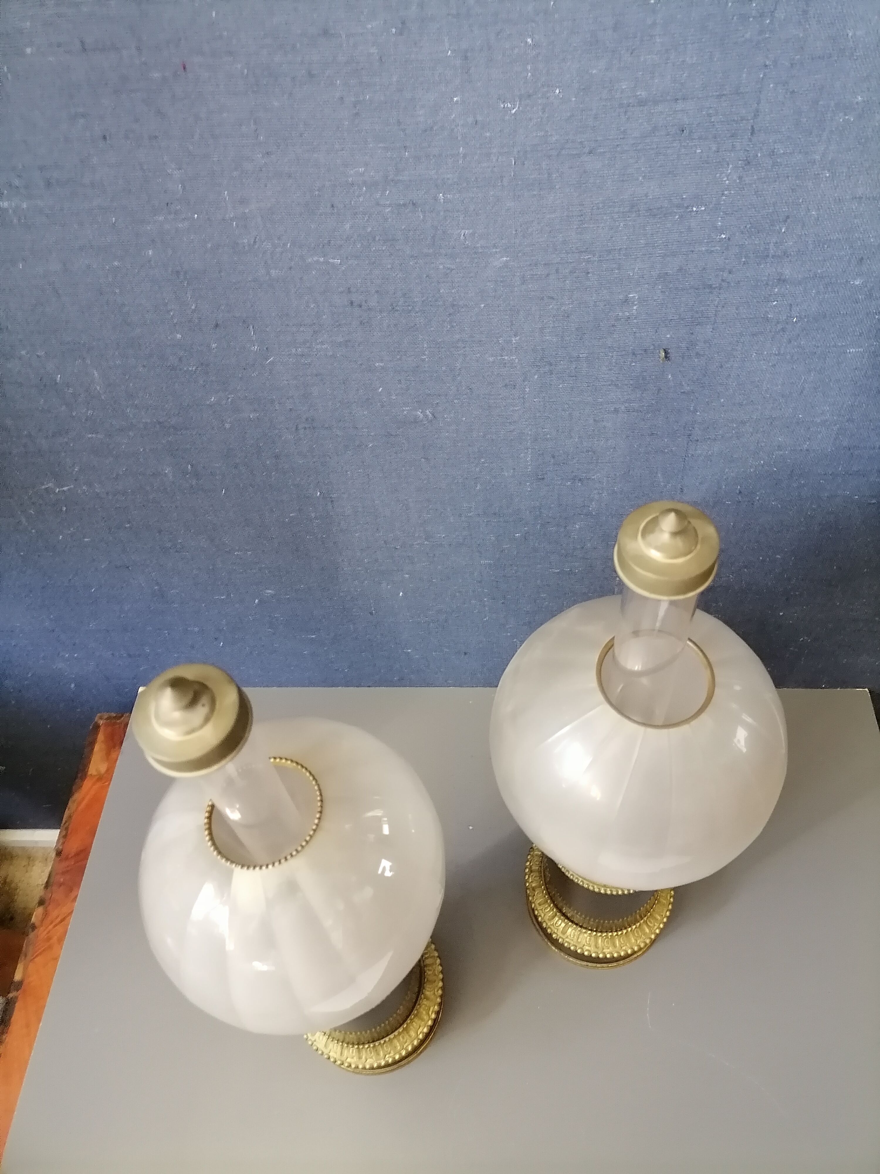 Paire de lampes à pétrole Napoléon III