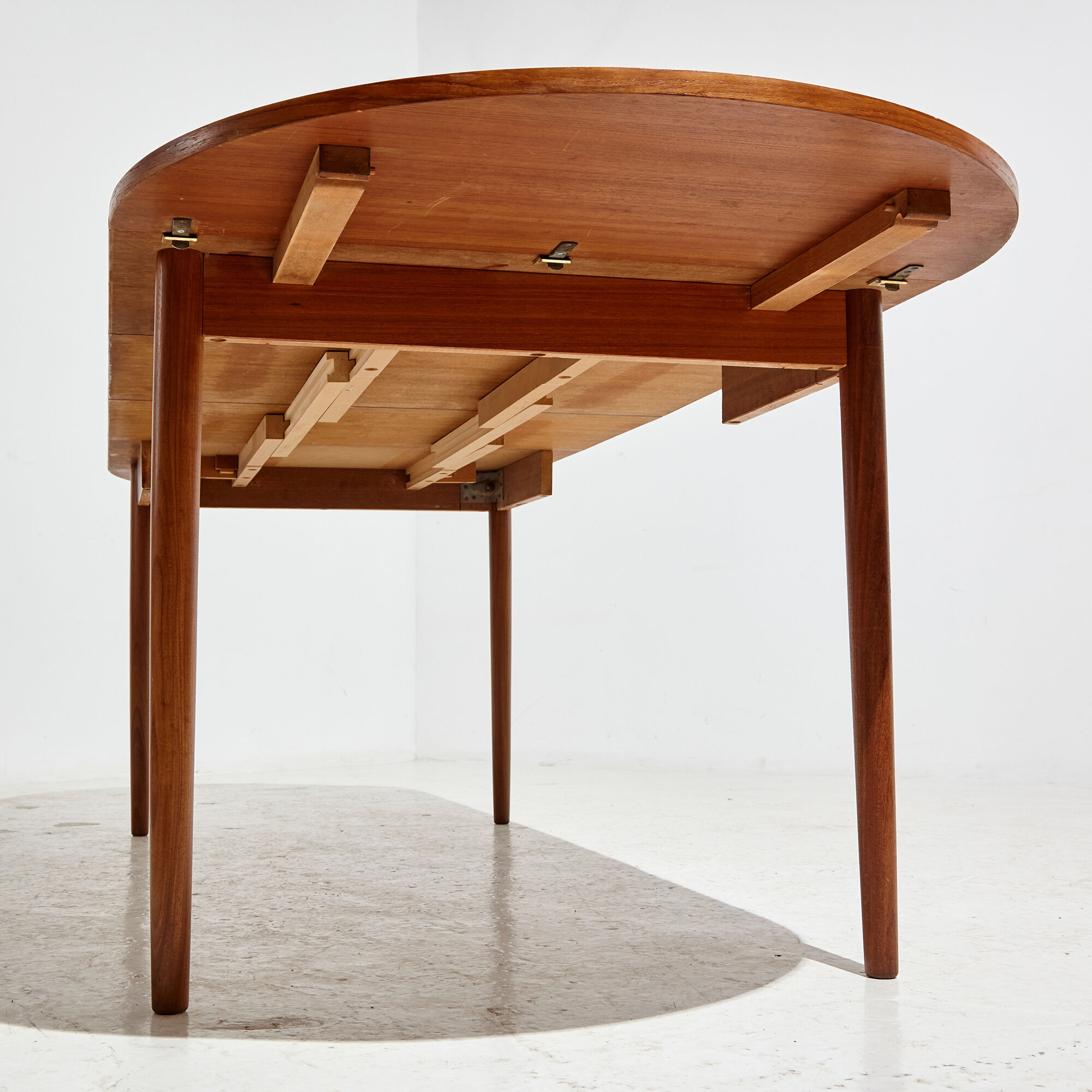 Restored teak dining table