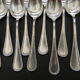 Set of 10 teaspoons in silver metal argit