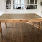 Nineteenth century farmhouse table in fir with extensions
