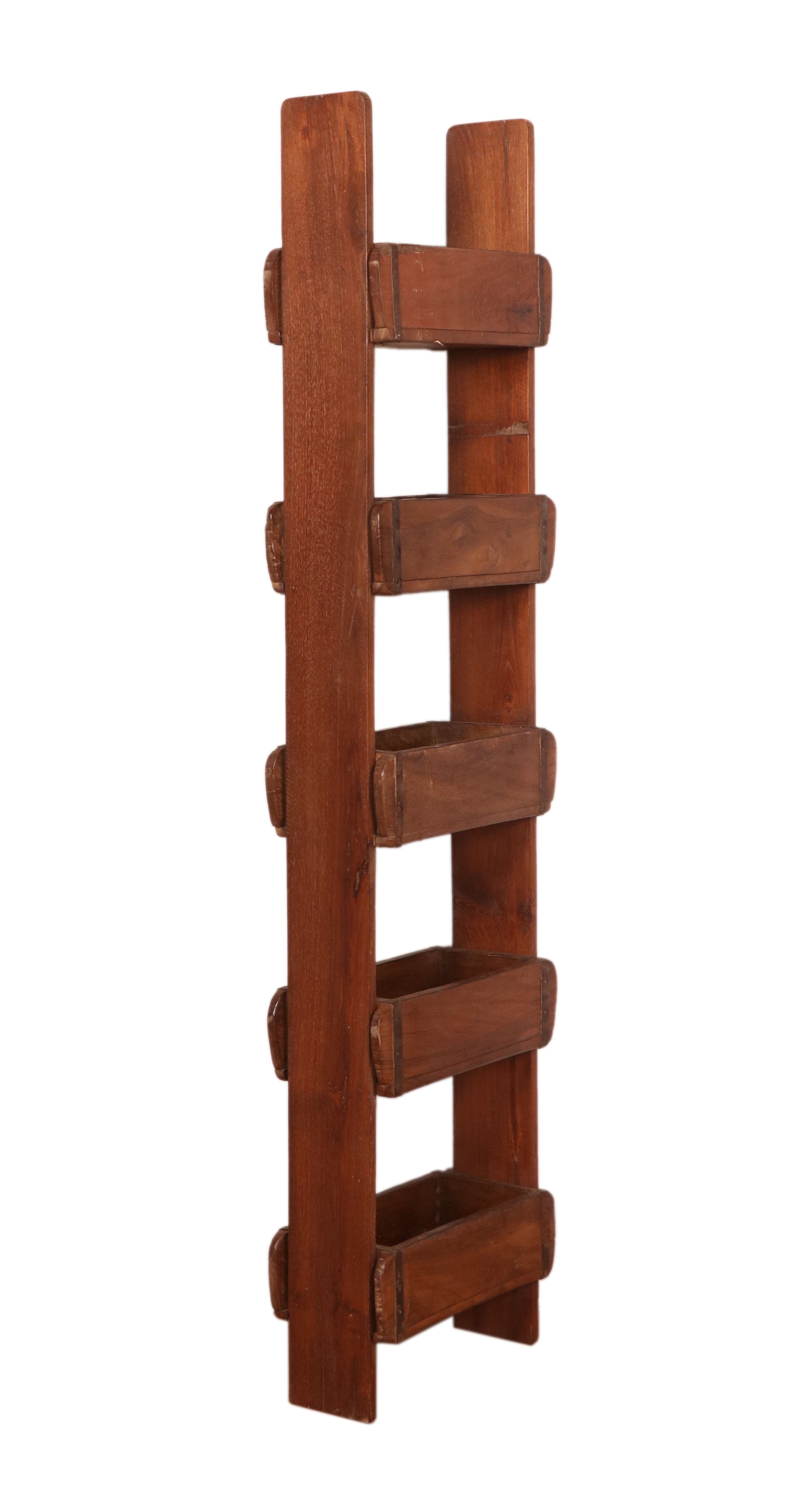 5-level shelf in Burmese teak