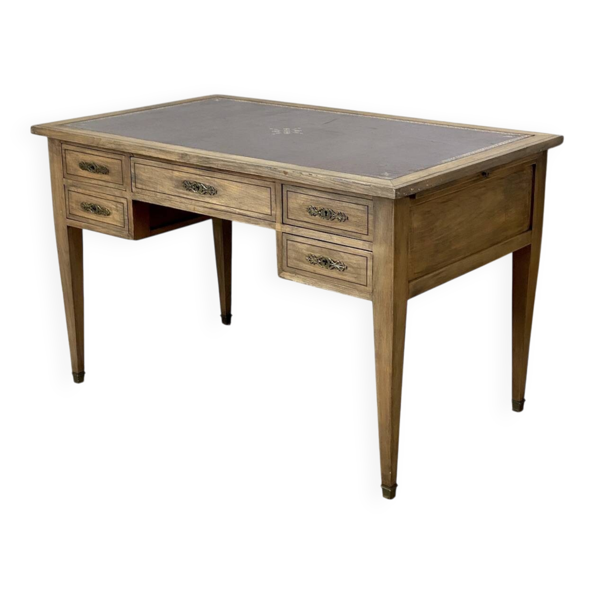 Bureau style Louis XVI bois et cuir