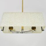 Lustre en laiton et perspex Moderniste Maison Arlus France des années 1950