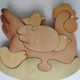 Hen chicks antique wooden puzzle to pose decorative