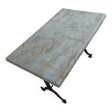 Marble bistro table with iron foot