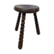 Turned wooden tripod stool