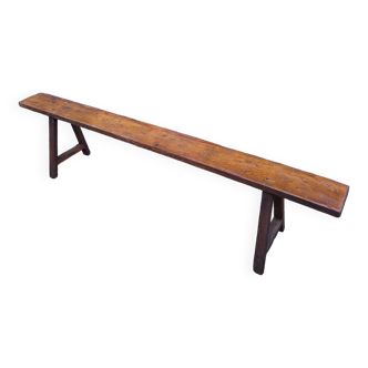 Old oak farm bench