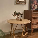Small round rattan table