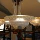 Art Deco lustre, opalescent glass, Ezan & Petitot, signed.