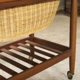 Teak sewing table by Ejvind A. Johansson