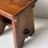 Tabouret / table d'appoint en bois massif