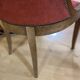 Suite de 6 chaises gondole style Empire en velours rouge