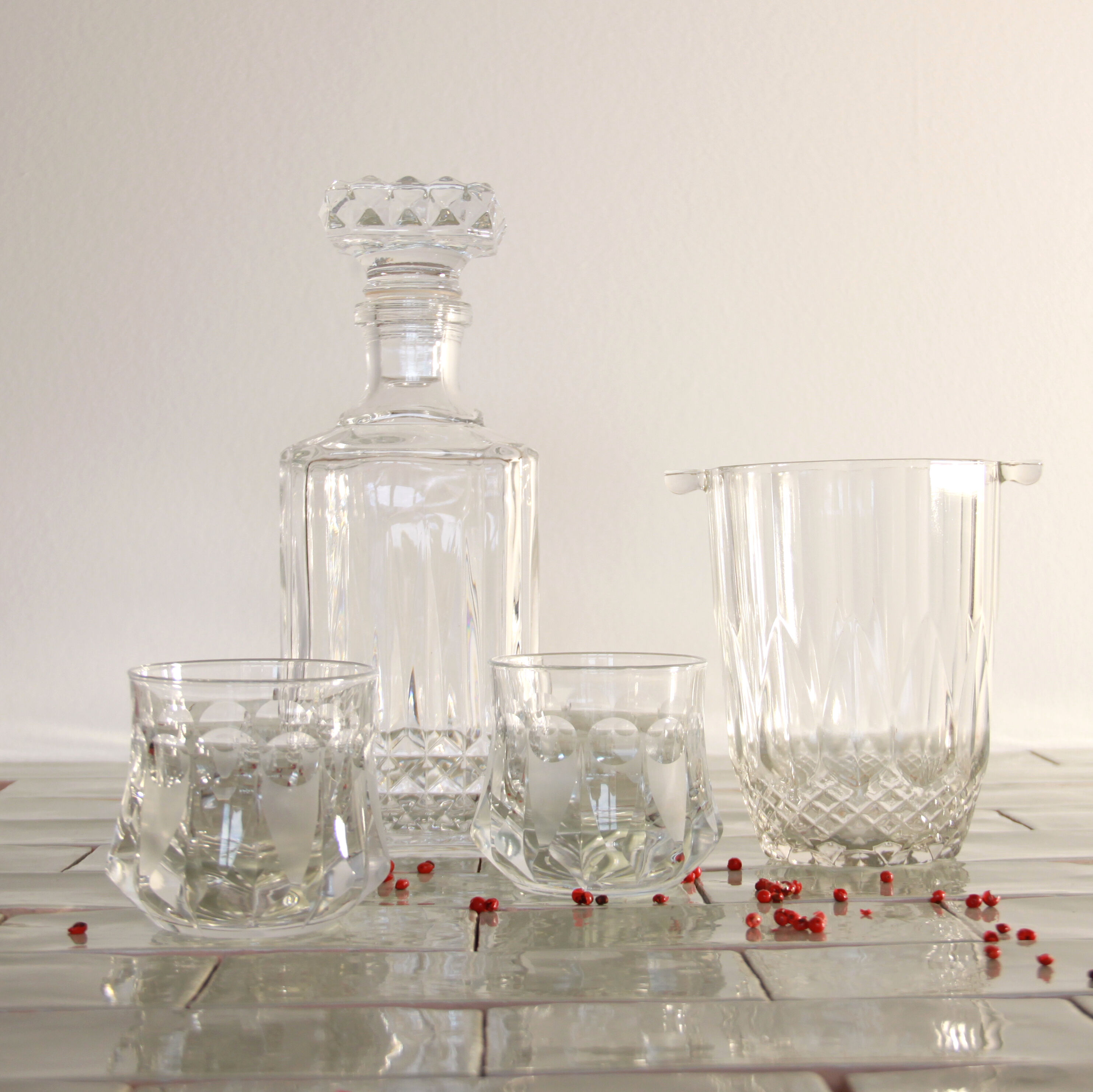 Vintage cut crital whisky decanter tableware