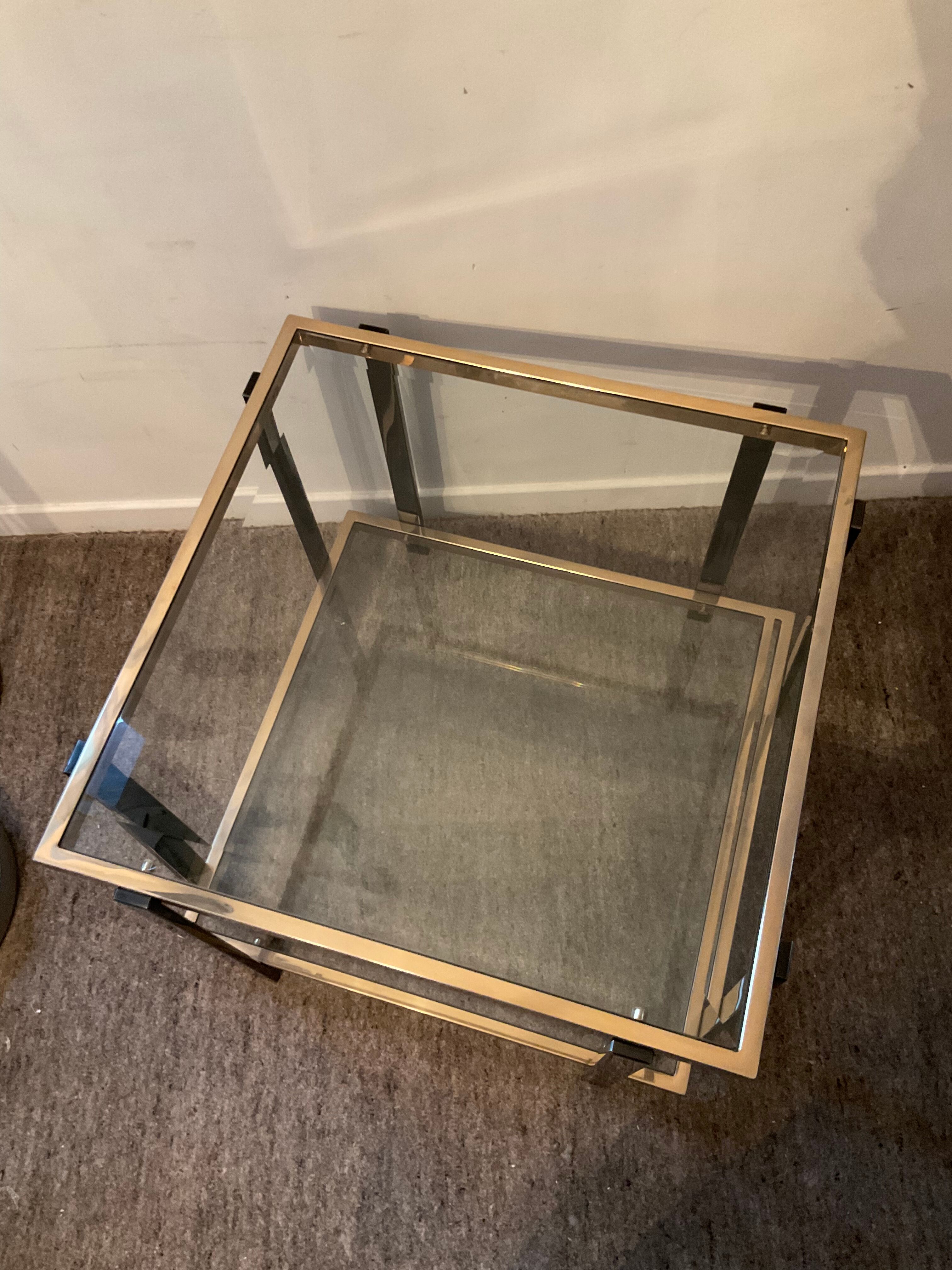 Belgo Chrom Hollywood Regency Coffee Table of the 70s