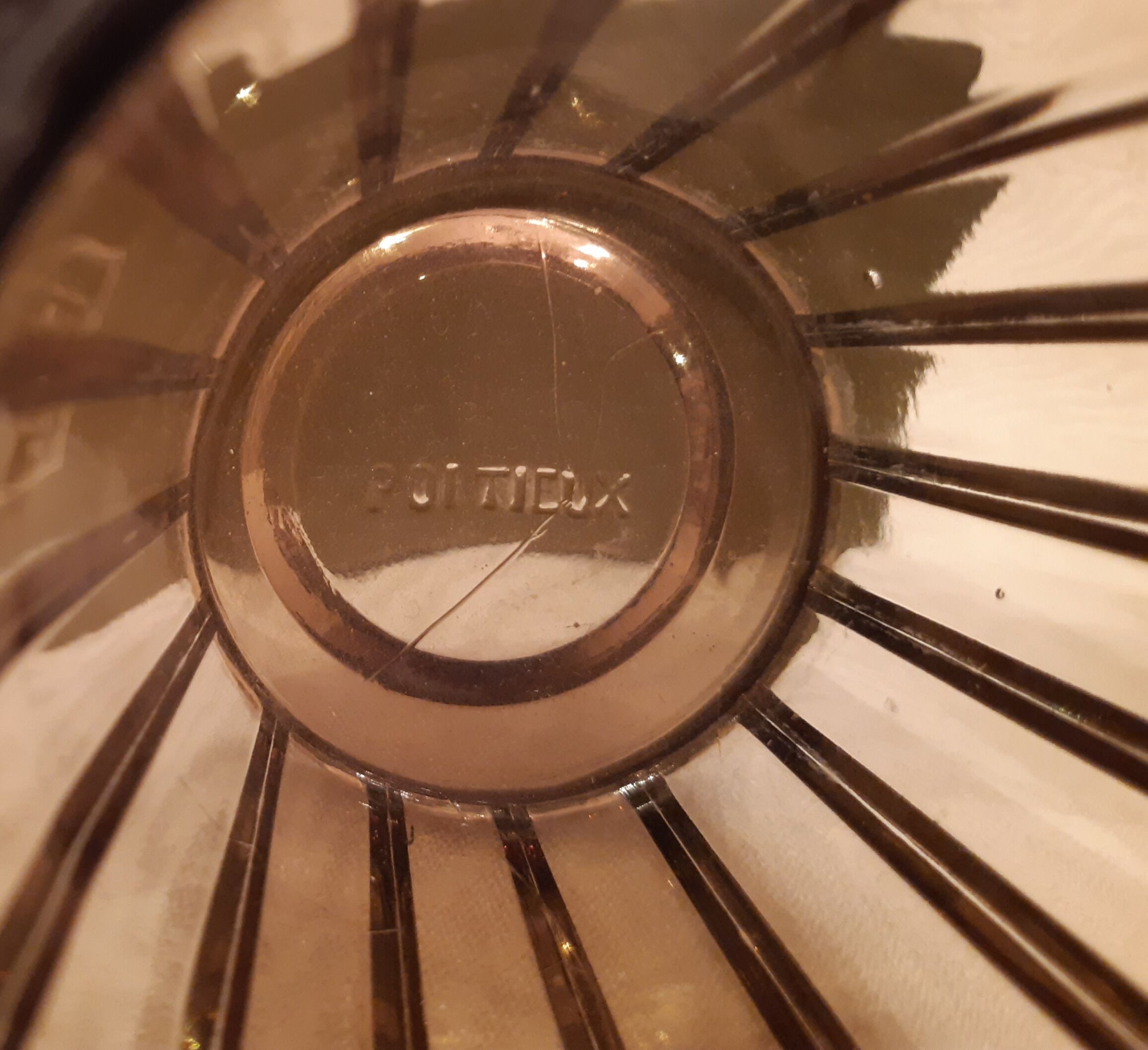 Carafe, glass and pot Portieux in smoked glass and silver art deco