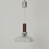 Suspension en verre du milieu du siècle années 1960