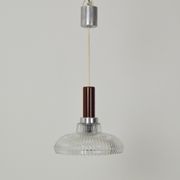 Suspension en verre du milieu du siècle années 1960