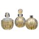 Set of 3 gold Ercole Barovier "Bullicante" Murano glass vases for Barovier & Toso