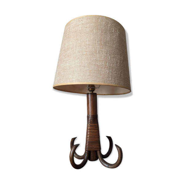 Lampe de chevet en bambou rotin décoration campagne scandinave