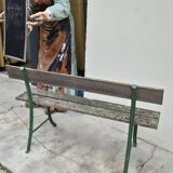 Old patinated garden bench 1950s