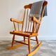 Rocking-chair en bois vintage