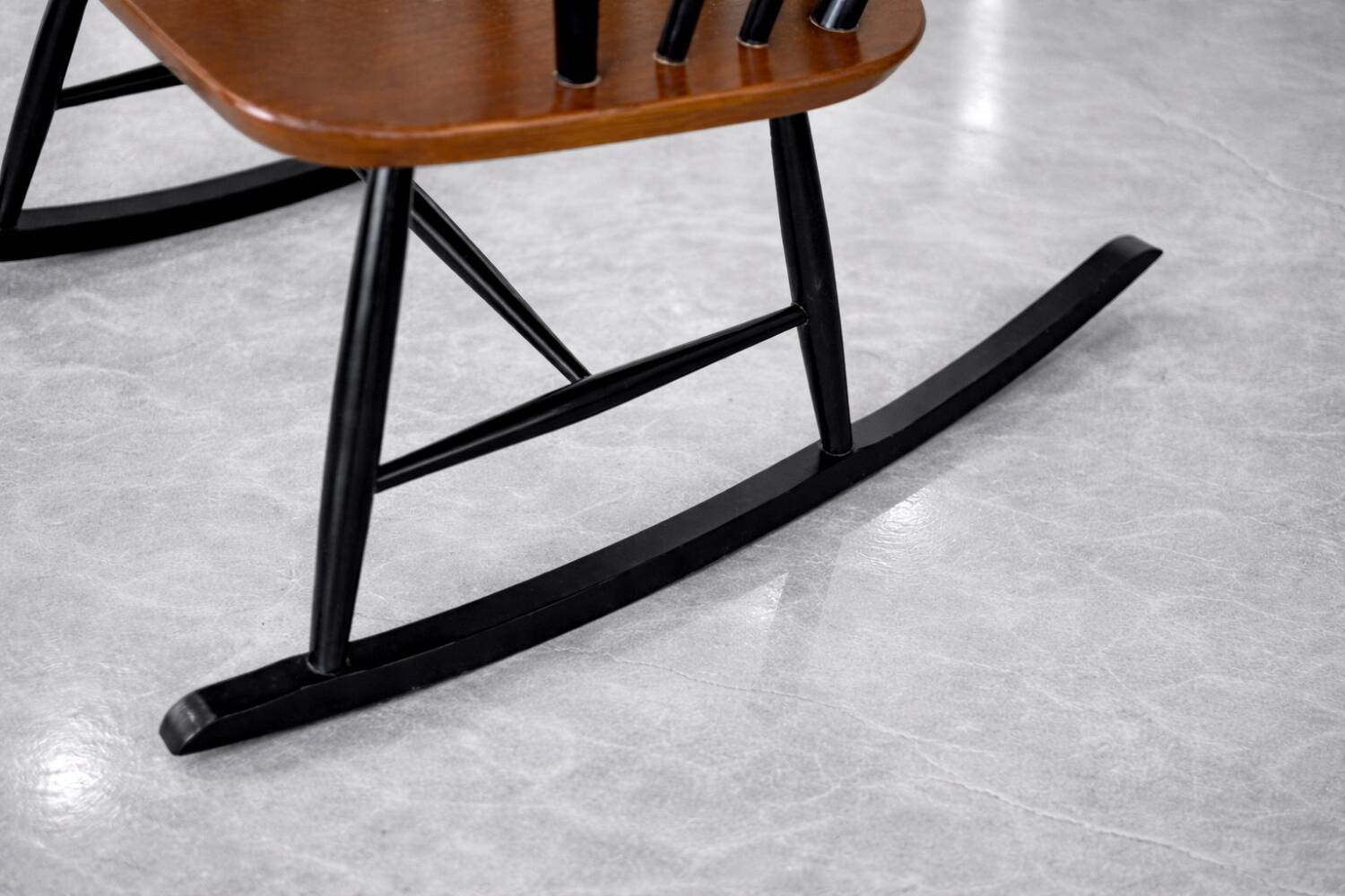 Vintage Mid-Century Finnish Modern Rocking Chair by I. Tapiovaara for Asko