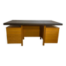 Habitat solid oak desk with leather top