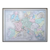 Feudal Europe, original map printed in 1879.