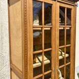 Vitrine art déco bois brut