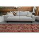 1970s Vintage Turkish Oushak Handmade Wool Cotton Red Runner Rug 70x354