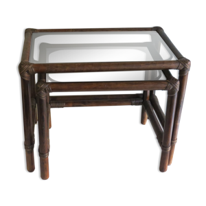 Suite de 2 tables d'appoint en
